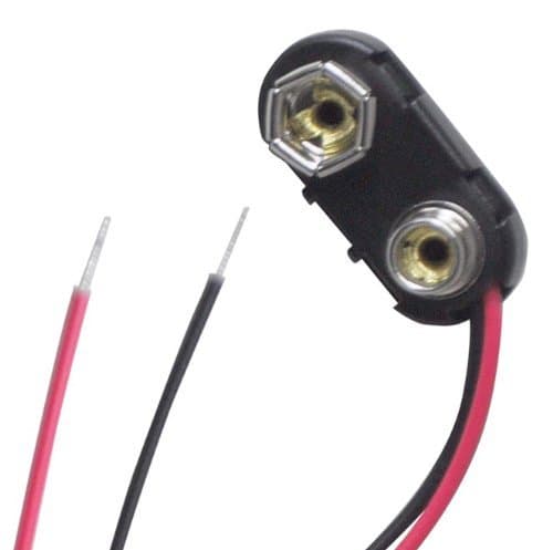 Image of TechWareGames PP3 9V BATTERY CLIP SNAP ON CONNECTOR 145MM CABLE LEAD BLACK