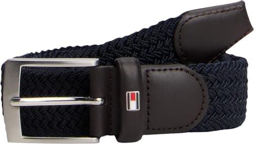 Image of Tommy Hilfiger Men's New Adan Belt 3.5cm Belt, Blue, 115