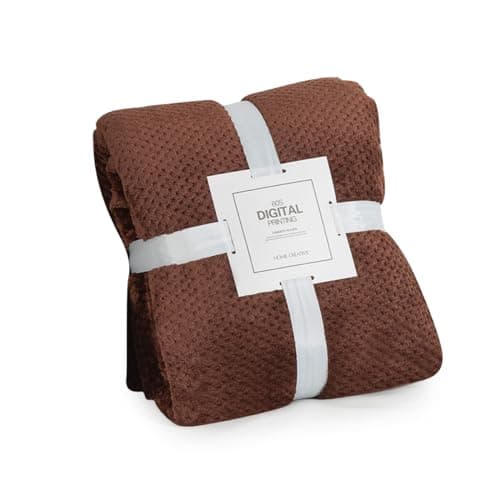 Image of LumiSyne Waffle Honeycomb Throw Blanket Solid Color Luxury Flannel 4 Fluffy Soft Warm Snuggle Blanket Cosy Bedspread Coverlet Bed Cover Decorative Throw For Sofa Bed Armchair 150×200cm