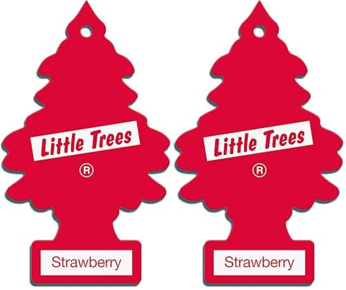 Image of Little Trees Air Freshener Tree MTR0013 Strawberry Fragrance For Car Home Boat Caravan - Single Pack (Pack of 2)