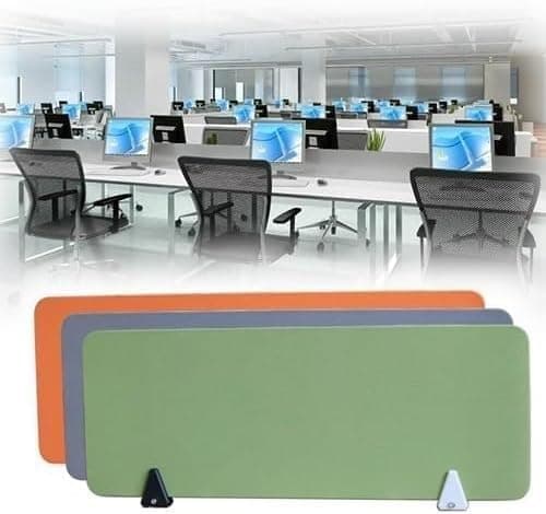 Image of WQPMNYG Desk Divider Desk Privacy Divider，Droplet Board Isolation And Epidemic Board，Office Desk Isolation Screen Reduce The Noise Public Toilet Protection Divider(Blue,100X30X1.6cm)