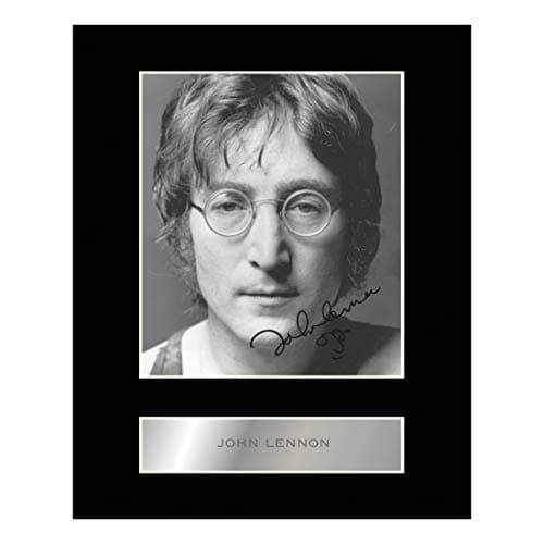 Image of Iconic pics John Lennon Signed Mounted Photo Display Autographed Gift picture print