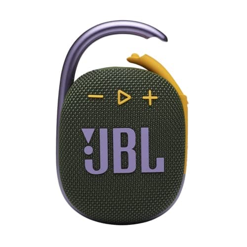 Image of JBL Clip 4, Green - Portable Bluetooth 5.1 Speaker - Up to 10 Hours of Playtime - Waterproof and Dustproof - Includes Noise Cancelling and Anti-Echo Speaker