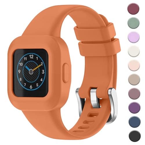 Image of Meliya Strap for Garmin Vivofit JR 3 Kids, Soft Silicone Wristband Replacement Watch Straps for Garmin Vivofit Jr 3, Orange