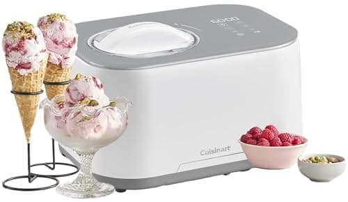 Image of Cuisinart FreezeEase Ice Cream and Gelato Maker- Self freezing ice cream maker | 3 presets | Ice Cream, Sorbet, Frozen Yoghurt | No pre freezing needed | Ready in 40 mins | Keep cool function | White