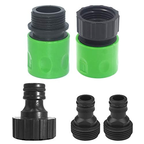 Image of Skystuff Garden Hose Connector Kit with 3/4" Female Thread, 3/4" Male Connector, Tap Connector and 2 Pieces Male Thread Adapter for Garden, Home, Outdoor