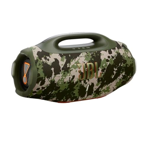 Image of JBL Boombox 4, Portable Bluetooth Speaker, JBL Pro Sound with AI Sound Boost, IP68 Waterproof/Dustproof, Up to 34H Playtime, Auracast Multi-Speaker Connection, Two Bass Boost Settings, Camo