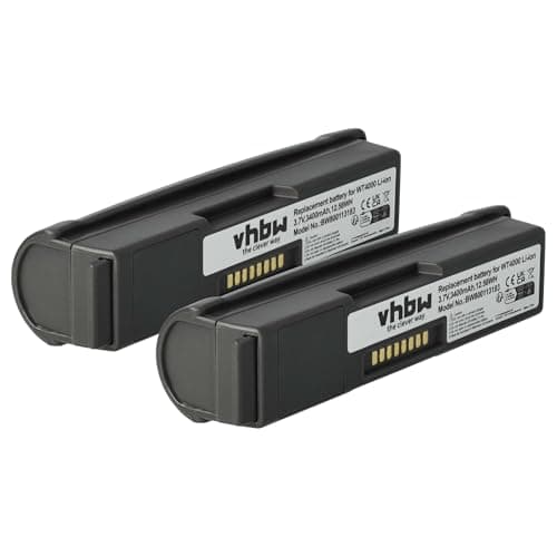 Image of vhbw 2x Battery Replacement for Symbol BTRY-WT40IAB0E, BTRY-WT40IAB0H for Barcode Scanner POS (3400 mAh, 3.7 V, Li-Ion)