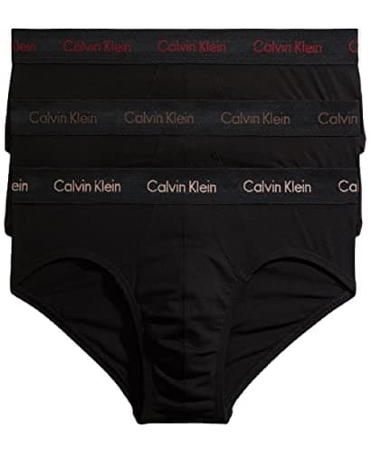 Image of Calvin Klein Men's Cotton Stretch 3-Pack Boxer Brief, Black Bodies W/ Olive, Gentle, Red Carpet Logos, XL