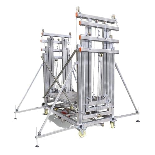 Image of Foldable Telescopic Mobile Scaffold Platform for Indoor and Outdoor Use