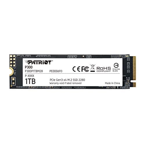Image of Patriot P300 M.2 PCIe Gen 3 x4 1TB Low-Power Consumption SSD - P300P1TBM28