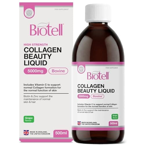 Image of Liquid Collagen 5,000mg High Strength Hydrolysed Bovine Collagen Drink with Vitamin C, Hyaluronic Acid, Biotin, Zinc & Selenium – Collagen Supplements for Women – Skin, Hair & Nails Support 500ml