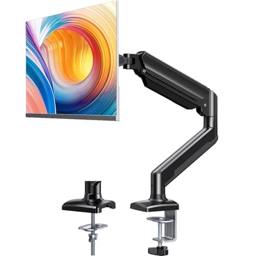 Image of ErGear Single Monitor Arm Desk Mount for 13~34 Inches Screens, Height Adjustable Monitor Stand with Tilt, Swivel, Rotation, C-Clamp & Grommet Base, VESA 75 & 100 mm, Holds up to 10 kg Gaming