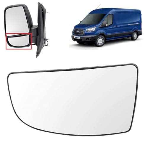 Image of BIAREN Wing Mirror Lower Glass Left Passenger Side For Ford Transit Mk8 2014 Onwards 1855103 BK3117C718AB Wing Mirror Glass + Back Plate