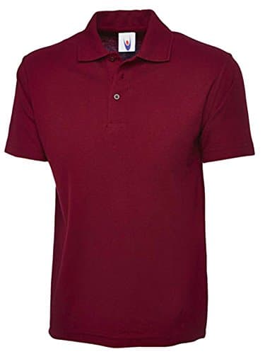 Image of 247-Clothing Ladies Loose Fit Polo Shirt Pique Plus Size 10 to 28 Unisex Premium Plain Top (UK 18, Maroon)