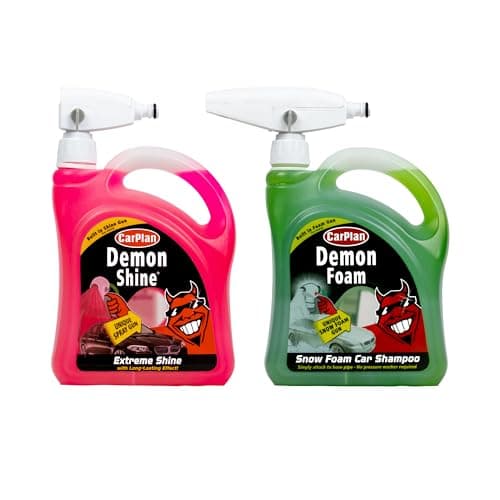 Image of CarPlan Demon Shine Spray On 2 Litre and CarPlan Demon Snow Foam Car Shampoo with Gun 2 L