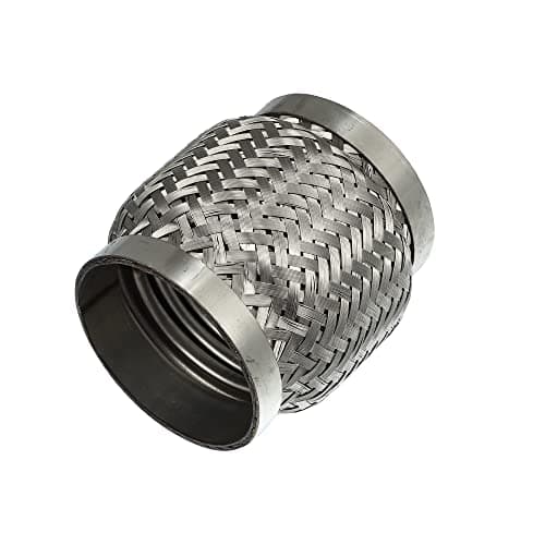 Image of X AUTOHAUX 3"x4" Car Exhaust Flexible Pipe Tubing Exhaust Joint Silver Tone