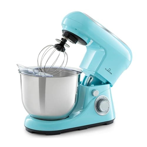 Image of Klarstein Stand Mixer, 5L Food Mixer for Baking with Bowl, 1300W Cake Mixer w/Beater, Dough Hook, Whisk & Mixing Bowl, 6 Speed Planetary Rotation Kitchen Maker, Electric Mixer for Baking Bread Pastry
