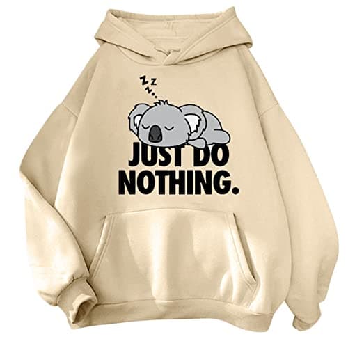 Image of Hoodie Women's Hoodie Women Cute Fashion Sweatshirt Sweatshirt Hoodie for Teenage Girls Hoodies, beige, S