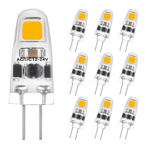 Image of I-SHUNFA G4 LED Dimmable Bulbs Natural White 4000K,AC/DC 12-24V Light Bulb,1.2W Replaces 12W-15W Halogen Lamps,125LM Energy Saving LED Mini Bulbs,No Flickering,Pack of 10