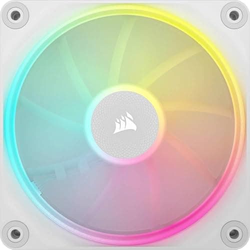 Image of Corsair iCUE LINK LX120 RGB 120mm PWM Fans Triple Pack – Dual Light Loops – Includes iCUE LINK System Hub AirGuide Technology – White