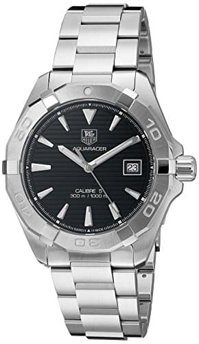 Image of TAG Heuer Men's 40mm Steel Bracelet & Case Automatic Black Dial Analog Watch WAY2110.BA0928