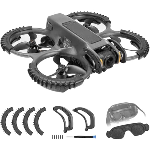 Image of FPVtosky 3-IN-1 Avata 2 Accessories Bundle Kit, Avata 2 Gimbal Bumper+Propeller Guard Protector+Goggles 3 Protective Cover, Fits DJI Avata 2 Drone and Goggle 3