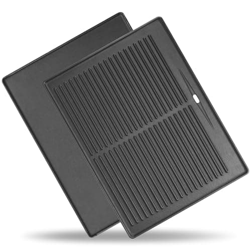 Image of Grill Griddle, 41.5 x 31 cm Cast Iron Plate for Cosmogrill, Outback, Ranger, Meteor BBQs, Compatible with Models Like Spectrum 2, Hunter 3, Jupiter 4, Apollo Hooded