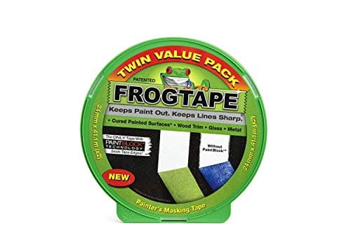 Image of Frog Tape Green Multi Surface Painters Masking Tape Twin Pack of 24mm x 41.1m. Indoor painting and decorating for sharp lines and no paint bleed