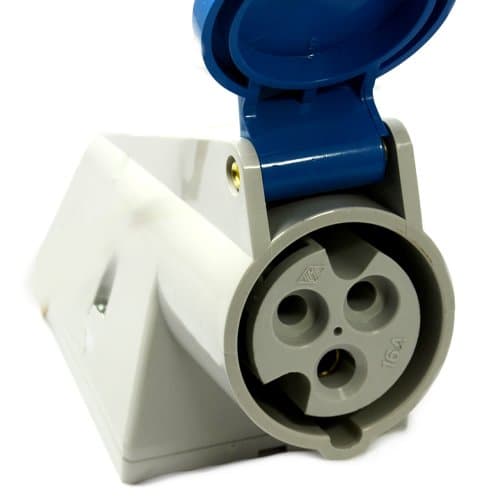 Image of kenable Caravan Site Power Surface Mount SOCKET 240V 16A Blue IP44