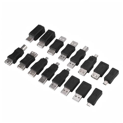 Image of Ouitble USB 2.0 Adapters 16PCS Multiple Converter USB Male to Female Micro USB Connectors 480Mpbs for Computer Tablet PC Phone Printer
