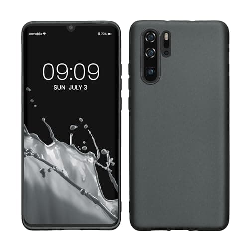 Image of kwmobile Case for Huawei P30 Pro Case - Soft Slim Metallic TPU Silicone Cover - Metallic Grey