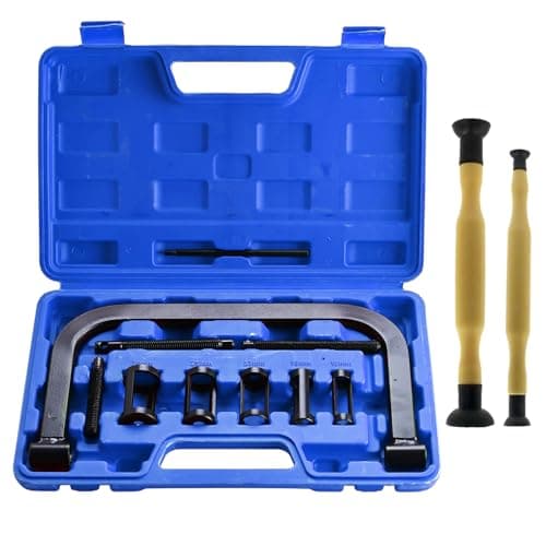 Image of FreeTec Valve Spring Compressor Kit, 12pcs Valve Spring Compressor Tool with Solid C Clamp Pushers and Valve Lapper, Engine Valve Removal Tool Compression Tool for Car Motorcycle ATV Small Engine