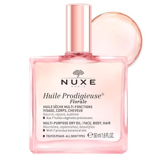 Image of Nuxe Huile Prodigieuse Florale Multi-Purpose Dry Oil 50ml, Iconic Dry Oil, Moisturises Face, Body & Hair, With Fresh Floral Scent of Magnolia & Orange Blossom, Vegan Formula