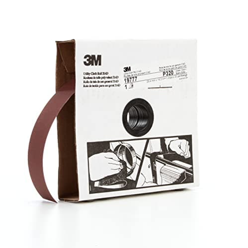 Image of 3M Utility Cloth Roll 314D, 1 in x 20 yd P320 J-weight, Maroon