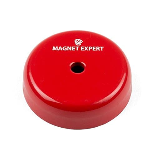 Image of Alnico Shallow Pot Magnet for High-Temperature, Engineering, and Manufacturing Applications - 29mm dia x 9mm thick c/w 5.2mm dia countersunk hole - 5kg Pull