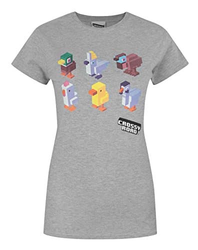 Image of Crossy Road Characters Women's T-Shirt (XL) Light Grey