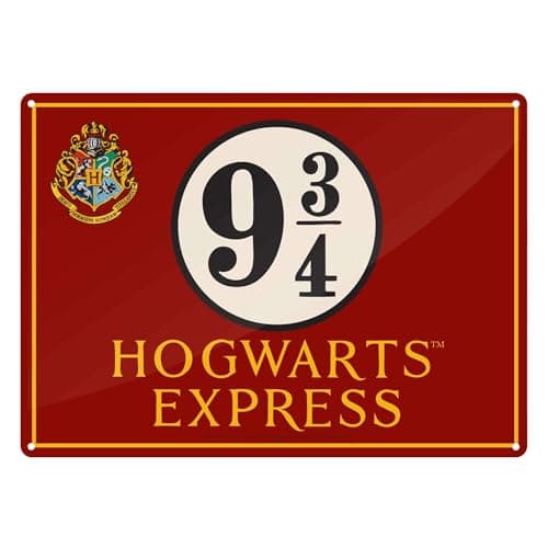 Image of Harry Potter | Hogwarts Express | Platform 9 3/4 | Tin Sign Small | Official Merchandise