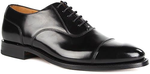 Image of Loake Men's 200B Capped Oxford Lace-Up Polished Leather Shoes (9.5 UK, Black)