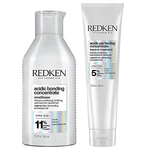 Image of REDKEN Acidic Bonding Concentrate, Conditioner 300 ml & Leave In Treatment 150 ml Duo Set, For Dry, Damaged & Colour-Treated Hair
