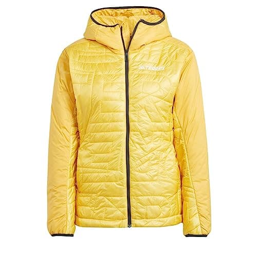 Image of adidas Women's Terrex Xperior Varilite Primaloft Hooded Jacket Outerwear Jacket, yellow, M