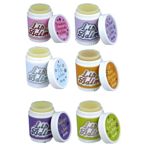 Image of Bomb Cosmetics Flavoured Lip Balm for Kids Lip Care Hydrating Long Lasting Moisturising Lipstick for Girls 6 pc