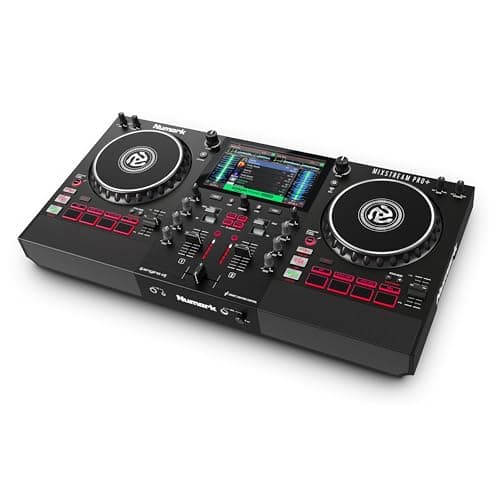 Image of Numark Mixstream Pro+ DJ Controller with Stem Separation, 2 Decks, Wi-Fi Streaming, Mixer, 7" Touchscreen, Speakers, works with Serato and Virtual DJ
