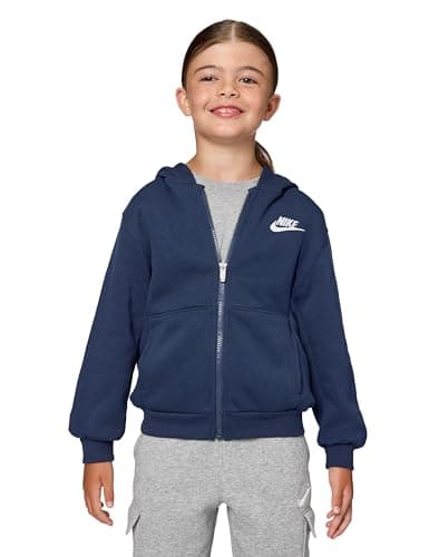 Image of Nike Kids Club Fleece Lbr Fz Jacket, Midnight Navy, 5/6 Years