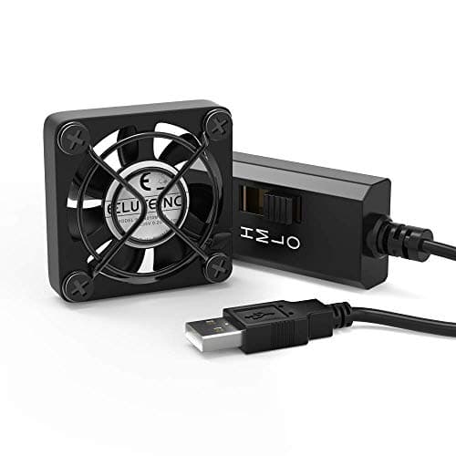 Image of ELUTENG Mini 40mm 5V USB Fan Desk PC Fans with L/M/H 3 Adjustable Speed Portable USB Computer Fan Case Box Electronic Cooling Fan 5300 RPM with Metal Grill for Laptop/TV Box/AV Cabinet/PS4/PS5/Router