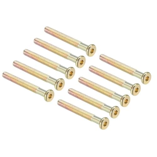Image of TA-VIGOR 10pcs M8x70mm Hex Socket Machine Screws Bolts, Zinc Plated Flat Head Carbon Steel Full Thread Furniture Bolt for Furniture Assembly, Machinery, Woodworking, Machinery Industry & DIY