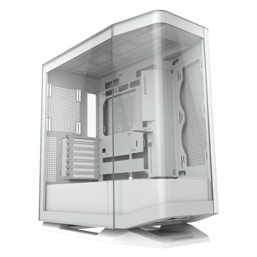 Image of COUGAR FV270 Curved Tempered Glass PC Case | Spacious Interior for High-End Components | with Superior Airflow Design - Black (White)