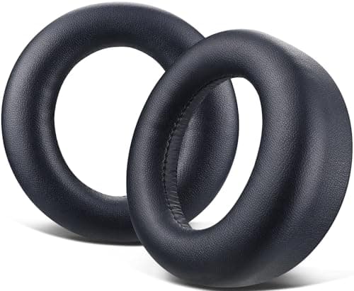 Image of SOULWIT Earpads Cushions Replacement for Sony Playstation 5 PS5 Pulse 3D Wireless Headset, Ear Pads with Upgraded Soft Protein Leather, High-Density Foam
