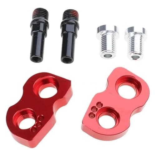 Image of HYDBCNP Bicycles Rear Brake Drum G6DE V Brake Post Extension Mounts Universal V Brake Extension Block Brake Extension Seats Set For Bike Wheel(Red)