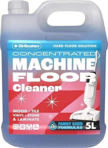 Image of Dirtbusters Floor Cleaner Liquid for Machines (5L) Low-Foam Floor Cleaning Machine Solution for Vinyl, Laminate, Tile, Stone & Sealed Wood – Multi Surface Hard Floor Cleaner for Electric & Spray Mop
